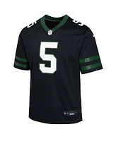 Nike Big Boys and Girls Garrett Wilson Legacy Black New York Jets Alternate Game Jersey