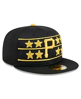 New Era Men's Black Pittsburgh Pirates 2024 Batting Practice 59FIFTY Fitted Hat