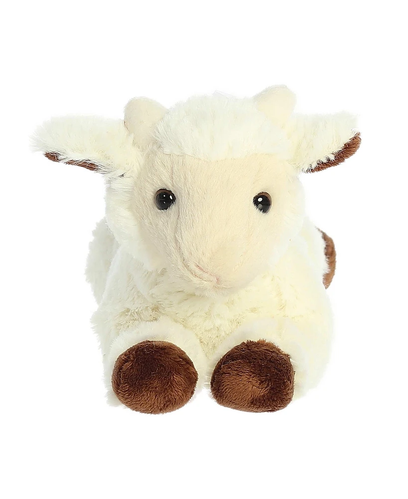 Aurora Small Goat Kid Mini Flopsie Adorable Plush Toy White 8"