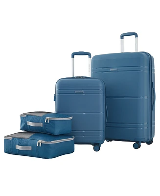 Travelers Club Gwen 4 Piece Hardside Luggage Set