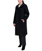 Cole Haan Womens Stand-Collar Single-Breasted Wool Blend Coat