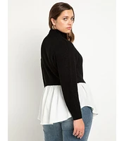 Eloquii Plus Twofer Skirted Sweater