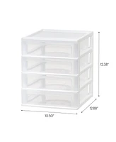 Iris 4-Drawer Desktop-Storage Unit, White