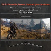 Z-edge 30 inch Uwfhd 2560 x 1080 21:9 Ultra Wide 200 Hz 1 ms 1500R Curved Gaming Monitor, FreeSync, Pip / Pbp, Hdmi x 2, DisplayPort x 2, Support Vesa