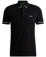 Boss by Hugo Men's Contrast Trims Slim-Fit Polo Shirt