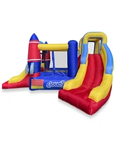 Cloud 9 Rocket Bounce House with Blower & Two Slides