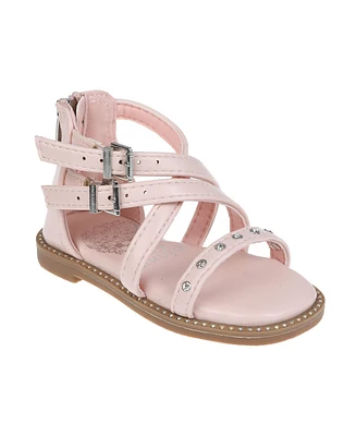 Vince Camuto Toddler Girl's Gladiator Sandal with Encased Rhinestones Polyurethane Sandals
