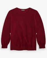 Charter Club Plus 100% Cashmere Crewneck Sweater, Created for Macy's