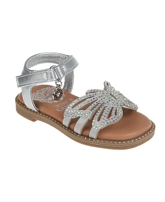 Vince Camuto Toddler Girl's Sandal with Heat-Seal Rhinestones Vc Charm Polyurethane Sandals
