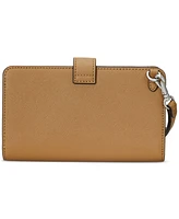 Lauren Ralph Lauren Crosshatch Leather Tech Wristlet