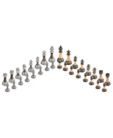 Bobby Fischer Metal & Acrylic Chess Pieces, 3.5 inch king