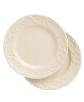 Belleek Pottery Hydrangea Plates, Set of 2