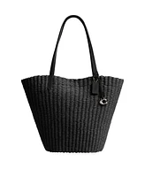 Coach Women's Medium Straw Tote