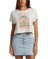 Roxy Juniors' Saguaro Graphic Cropped T-Shirt