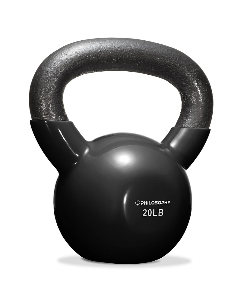 Philosophy Gym Vinyl Coated Cast Iron Kettlebell Weight lbs