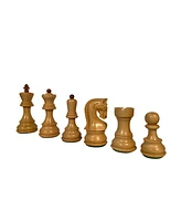 Bobby Fischer Zagreb Chess Pieces, Acacia and Boxwood, 3.75 in. King