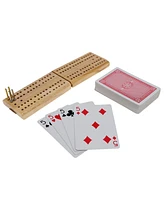 We Games Walnut 7-Games-in-1 Combination Game Set - Includes Chess, Checkers, Backgammon, Dominoes, Cribbage, Poker, Dice and Cards
