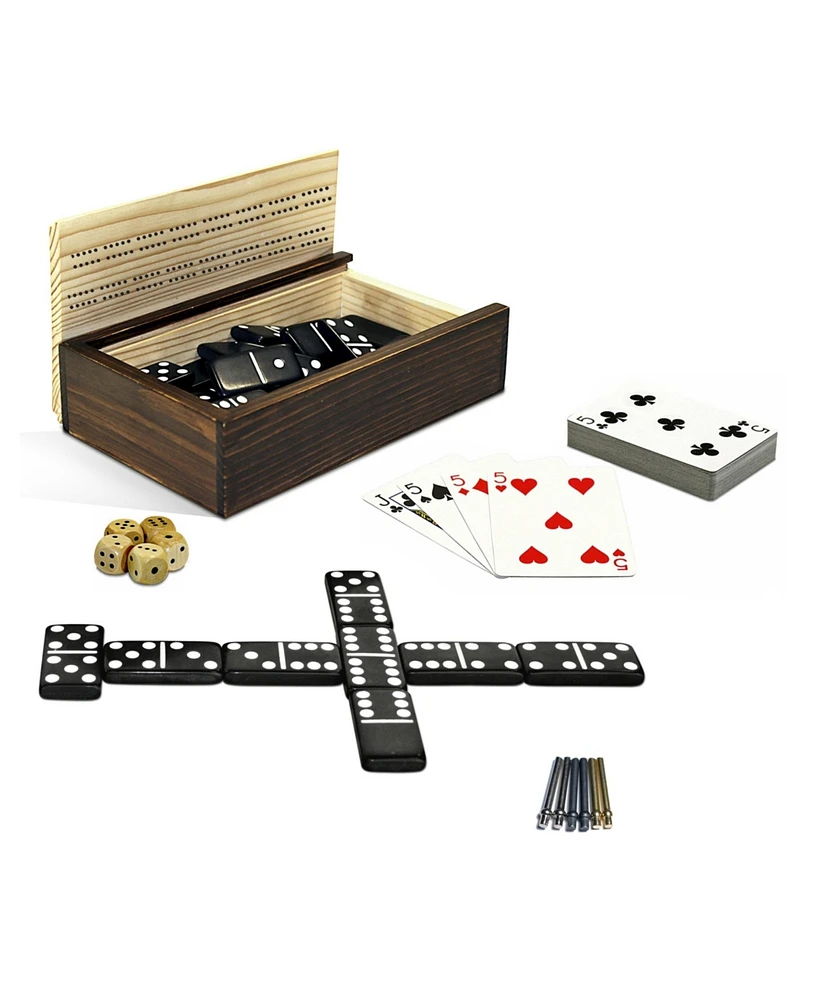 We Games 10 in 1 Game Combination Set in a Wooden Box