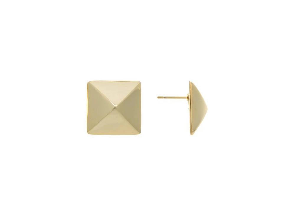 Rivka Friedman Polished Large Pyramid Stud Earrings