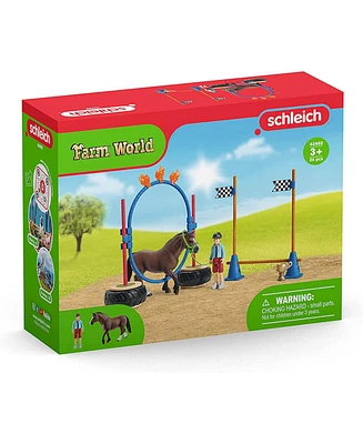 Schleich Farm World Pony Agility Race Figure Set 42482