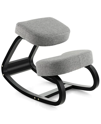 Costway Rocking Kneeling Chair Ergonomic Posture Correcting Back Pain Padded Cushion