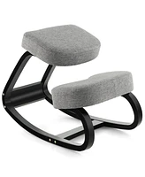 Costway Rocking Kneeling Chair Ergonomic Posture Correcting Back Pain Padded Cushion