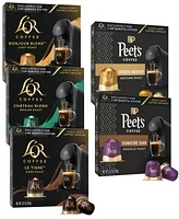 L'Or Coffee Light-Dark Roast Collection, featuring Peet's Coffee, 50 Capsule Count