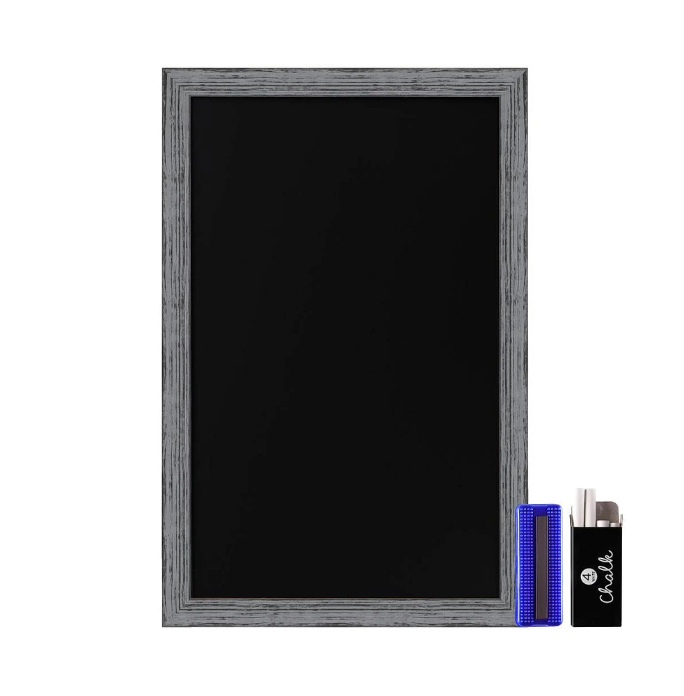 Hbcy Creations Wall Mounted Magnetic Chalkboard with Wooden Frame