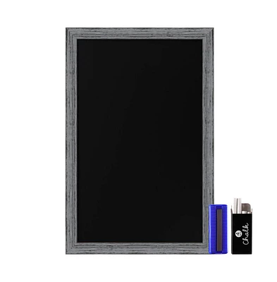 Hbcy Creations Wall Mounted Magnetic Chalkboard with Wooden Frame