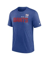 Nike Men's Heather Royal New York Giants Team Tri-Blend T-Shirt