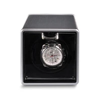 Diamond2Deal Rotations Silver Metal Velveteen Lined Single Watch Winder