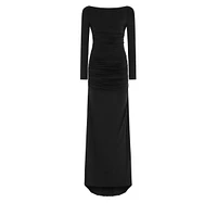 Nocturne Women's Open Back Long Sleeve Maxi Dress