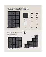 Slickblue Cube Storage Organizer with Boxes, Customizable Shape, Bedroom, Living Room-12 Cubes