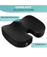 Node Gel-Enhanced Memory Foam Seat Cushion, Velour Ergonomic Orthopedic Comfort Pad, Ideal Pillow for Office Desk Chair, Wheelchair, Car & Truck