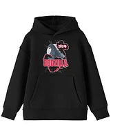 Godzilla Boys Monster and Logo Youth Black Graphic Hoodie