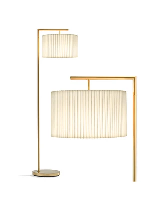 Brightech Montage Modern 60" Led Floor Lamp with Pleated Shade