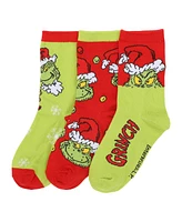 The Grinch Boys Max 3-Pair Crew Socks