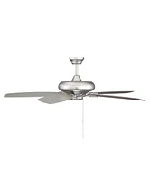 Trade Winds Lighting Trade Winds Liam 52" 2-Light Ceiling Fan in Brushed Nickel