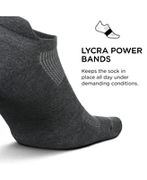Feetures Men's High Performance Max Cushion Ankle Sock - No Show Socks for Women & Men with Heel Tab