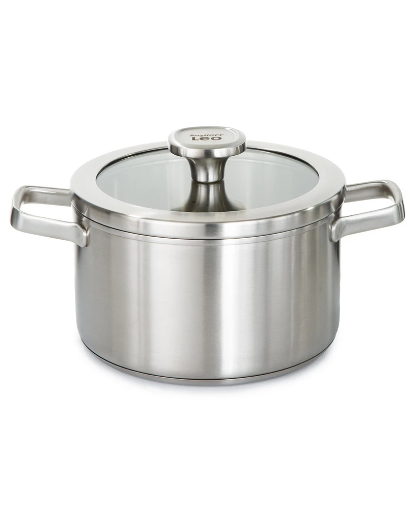 BergHOFF Graphite Recycled 18/10 Stainless Steel Stockpot 8", 3.6qt. With Glass Lid