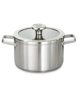 BergHOFF Graphite Recycled 18/10 Stainless Steel Stockpot 8", 3.6qt. With Glass Lid