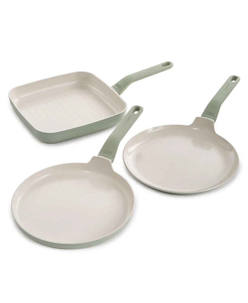 BergHOFF Balance 3Pc Non-stick Ceramic Specialty Cookware Set, Recycled Aluminum