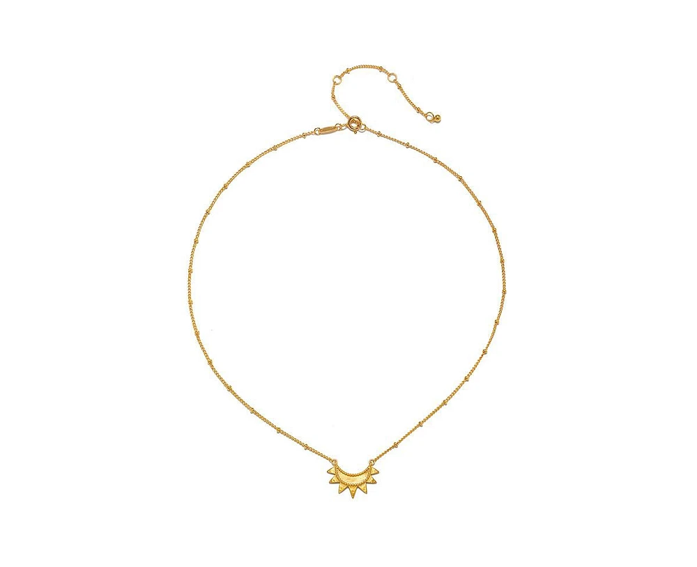 Satya Jewelry Emergence Gold Sunburst Necklace