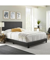 Boyd Sleep Florence Upholstered Faux Leather Platform Bed, Twin, Black