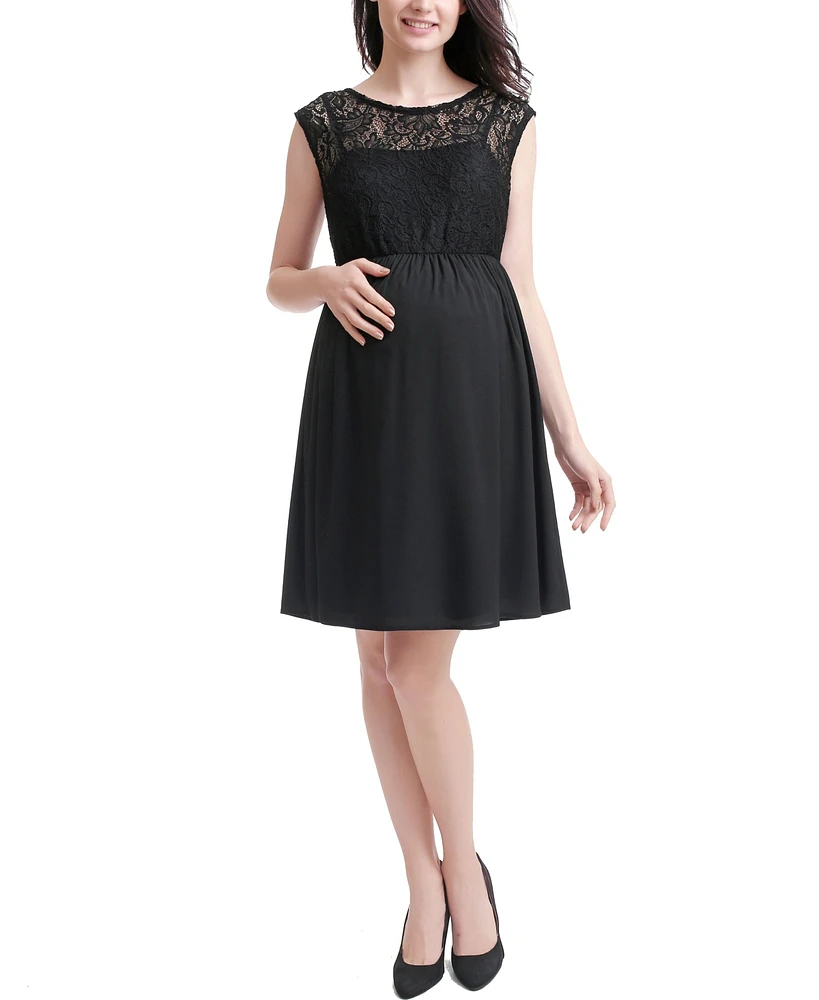 kimi + kai Maternity Lace Skater Dress