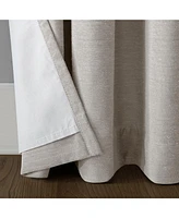Linen Blend Blackout Grommet Top Curtain