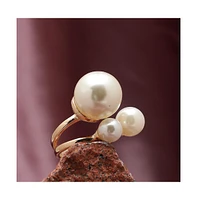 Sohi Women's Brown Snowball Cocktail Ring
