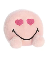 Aurora Mini Palm Pals Heart Eyes Smileyworld Vibrant Plush Toy Pink 4"