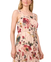 CeCe Woman's Floral-Print Tiered Maxi Dress