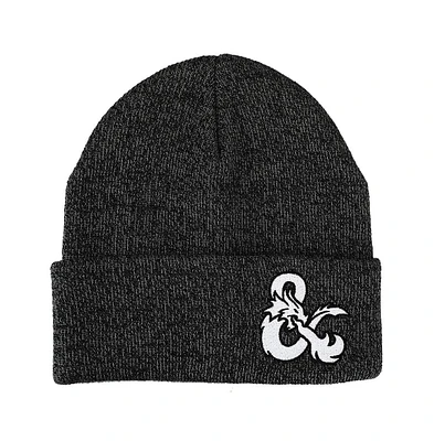 Dungeons & Dragons Men's Dungeons and Dragons Ampersands Flat Embroidery Logo Dark Charcoal Acrylic Knit winter Beanie Hat